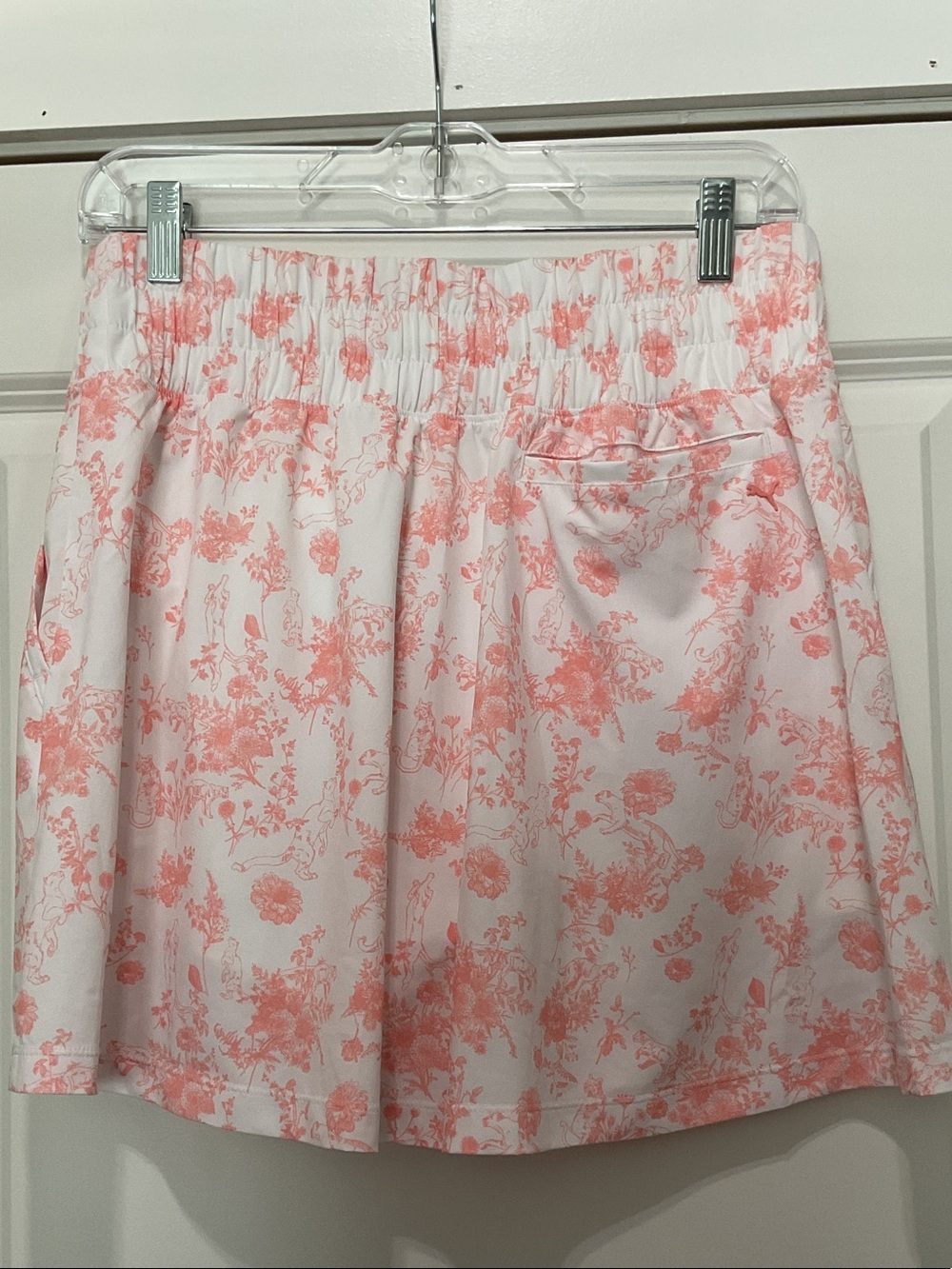 Puma Pink Floral Elastic-Waist Skort - Picture 2 of 6